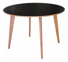 Mesa Dina Redonda De 80cm Na Cor Preta