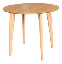 Mesa Dina Redonda De 90CM Na Cor Freijó