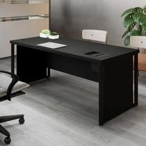 Mesa Diretor com Caixa de Tomadas e Porta Objetos para Escritório 180cm Corporate Preto Mesa Diretor com Caixa de Tomadas e Porta Objetos para Escritório 180cm Corporate Preto