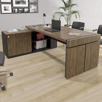 Mesa Diretor com Conect III Charuto/Preto - Artany Móveis Mesa Diretor com Conect III Charuto/Preto - Artany Móveis