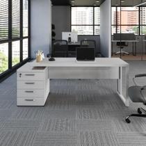 Mesa Diretor Escritório 150cm a 172cm 4 Gavetas Pé Metal F5