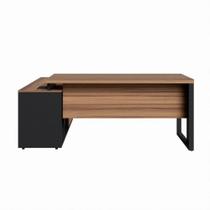 Mesa Diretor Office 150/180cm com Armário Lateral-Pé Quadro Web Office