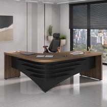 Mesa Diretor para Escritório em L em Tamburato Ld 200cm Mesa Diretor para Escritório em L em Tamburato Ld 200cm
