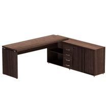 Mesa Diretora Pé Balcão Com 04 Gavetas PE40 Pandin 1,89 M Walnut