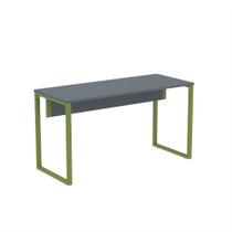 Mesa Diretora Tubular P25 Pandin 1,50,6 M Grafito e Verde Mesa Diretora Tubular P25 Pandin 1,50,6 M Grafito e Verde