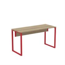 Mesa Diretora Tubular P25 Pandin 1,50,6 M Noce Naturale e Vermelho