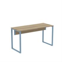 Mesa Diretora Tubular P25 Pandin 1,50,7 M Noce Naturale e Azul Dali