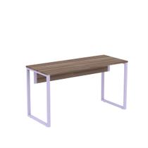 Mesa Diretora Tubular P25 Pandin 1,50,7 M Walnut e Lilas