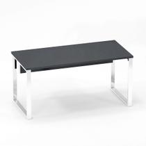 Mesa Diretora Tubular P25 Pandin 1,5x0,6 M Grafito e Branco