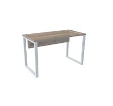 Mesa Diretora Tubular P25 Pandin 1,5x0,7 M Walnut e Branco