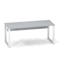 Mesa Diretora Tubular P25 Pandin 1,7 M Cinza e Branco