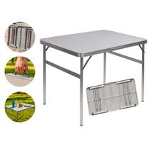 Mesa Dobrável 0,90 cm x 0,60 cm Portáril com Alça Camping Praia Casa