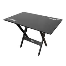 Mesa Dobrável 110x70 Madeira Personalizada Jack Preta - Tarimatã Mesa Dobrável 110x70 Madeira Personalizada Jack Preta - Tarimatã