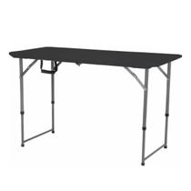Mesa dobrável 1,20m robust portatil multiuso camping preta nautika Mesa dobrável 1,20m robust portatil multiuso camping preta nautika