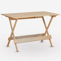 Mesa Dobrável 120x70 em Madeira Eucalipto Sem Pintura Marcenaria Real