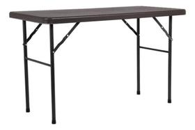Mesa Dobravel 122X74 Cm Rattan Compacta Tipo Maleta