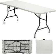 Mesa Dobrável 180cm Retangular para Jardim Churrasco e Eventos Mesa Dobrável 180cm Retangular para Jardim Churrasco e Eventos