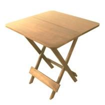 Mesa Dobrável 2 Partes Madeira Mel 70X70cm - So Mesas So Cadeiras