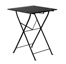Mesa Dobrável 60x60 cm em Ferro e Madeira Envernizada Black Mesa Dobrável 60x60 cm em Ferro e Madeira Envernizada Black