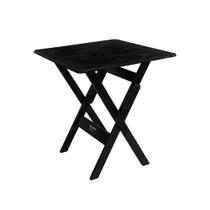 Mesa Dobrável 60x60cm para Bar e Restaurante em Madeira Maciça - Preta