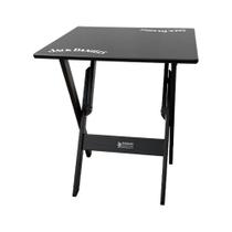 Mesa Dobrável 70x70 Madeira Personalizada Jack Preta - Tarimatã Mesa Dobrável 70x70 Madeira Personalizada Jack Preta - Tarimatã