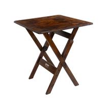 Mesa Dobrável 70x70cm em Madeira Maciça - Imbuia Mesa Dobrável 70x70cm em Madeira Maciça - Imbuia