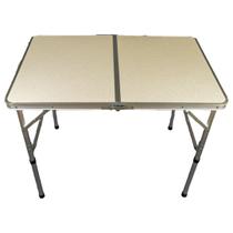 Mesa Dobrável Ajustável em Alumínio 90x60cm Titanium Platina Portátil para Camping e Piquenique Mesa Dobrável Ajustável em Alumínio 90x60cm Titanium Platina Portátil para Camping e Piquenique