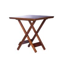 Mesa Dobrável Alagoas Sala de Jantar e Área Exterior Marrom/Mogno
