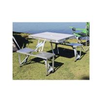 Mesa Dobrável Alumínio 4 Banquetas e Maleta Kala