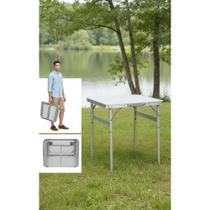 Mesa Dobrável Alumínio Portátil 60x45cm Maleta Camping Churr Mesa Dobrável Alumínio Portátil 60x45cm Maleta Camping Churr