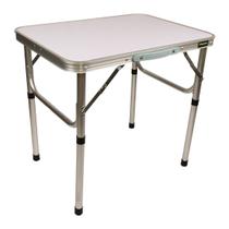 Mesa Dobravel Aluminio Tampao Mdf 60X45X60Cm Titanium Platina Mesa Dobravel Aluminio Tampao Mdf 60X45X60Cm Titanium Platina