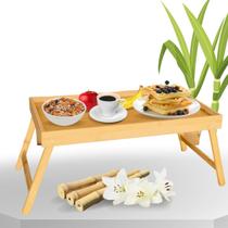 Mesa Dobrável Bandeja Bambu Servir Café Da Manhã Com Pés - Clink