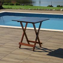 Mesa Dobrável Bar 70x70 de Madeira Imbuia - Móveis Britz Mesa Dobrável Bar 70x70 de Madeira Imbuia - Móveis Britz