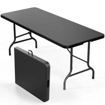 Mesa dobrável Bonnlo 183 cm portátil e retrátil preta Mesa dobrável Bonnlo 183 cm portátil e retrátil preta