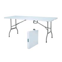 Mesa Dobrável Branca Super Robust 1.8m Nautika Fácil Transporte Camping Festa Pescaria Alça Transporte
