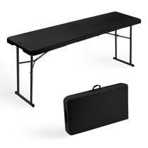 Mesa dobrável Byliable 183 cm estreita portátil preta Mesa dobrável Byliable 183 cm estreita portátil preta