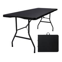 Mesa dobrável Byliable 183 cm portátil reforçada preta Mesa dobrável Byliable 183 cm portátil reforçada preta