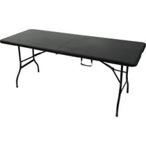 Mesa Dobrável Camper Preta Kala 180 Cm Mesa Dobrável Camper Preta Kala 180 Cm