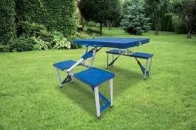 Mesa Dobravel Camping Tipo Maleta C/ 4 Banquetas Kala