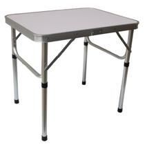 Mesa Dobrável Camping Vira Maleta 60x45cm Ajuste Altura Estrutura Aluminio Portátil Fácil Montagem