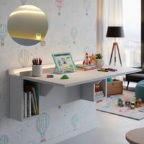 Mesa Dobrável com Nichos com Led Neon Quente Branco Mesa Dobrável com Nichos com Led Neon Quente Branco
