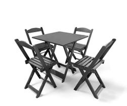 Mesa dobrável de bar com 4 cadeiras Mesa dobrável de bar com 4 cadeiras