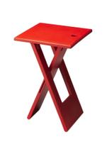 Mesa dobrável de café Offex Hammond Red Wood 18 cm de altura