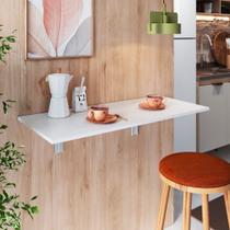 Mesa Dobrável de cozinha pequena 90 para Estudos e Café retratil de parede penteadeira - Maclavi Móveis