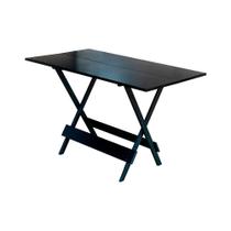 Mesa Dobravel de Madeira 120 X 70 Ideal para Bar e Restaurante - Preto