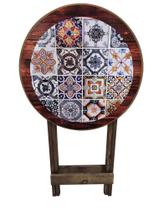 Mesa Dobravel De Madeira Azulejo Português Bistrô Promoçã