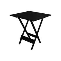 Mesa Dobrável de Madeira Maciça 70x70 - Preto Mesa Dobrável de Madeira Maciça 70x70 - Preto