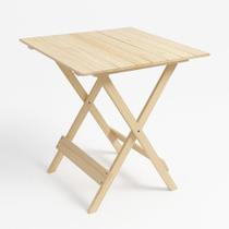 Mesa Dobrável de Madeira Pinus 60 x 60 cm Pronta para Uso p Varanda, Churrasco e Camping Mesa Dobrável de Madeira Pinus 60 x 60 cm Pronta para Uso p Varanda, Churrasco e Camping