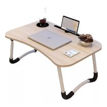 Mesa Dobrável de Madeira Suporte para Notebook 47 x 30cm