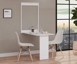 Mesa Dobrável de Parede 2 Lugares (1,00 Metro) Branco